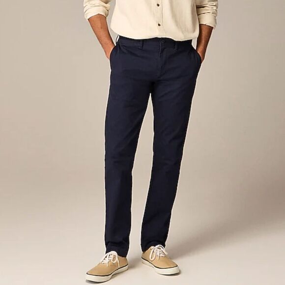 J Crew 484 Slim-fit garment-dyed five-pocket‎ pant Mens Size 30 x 32 Navy Blue - Picture 1 of 8